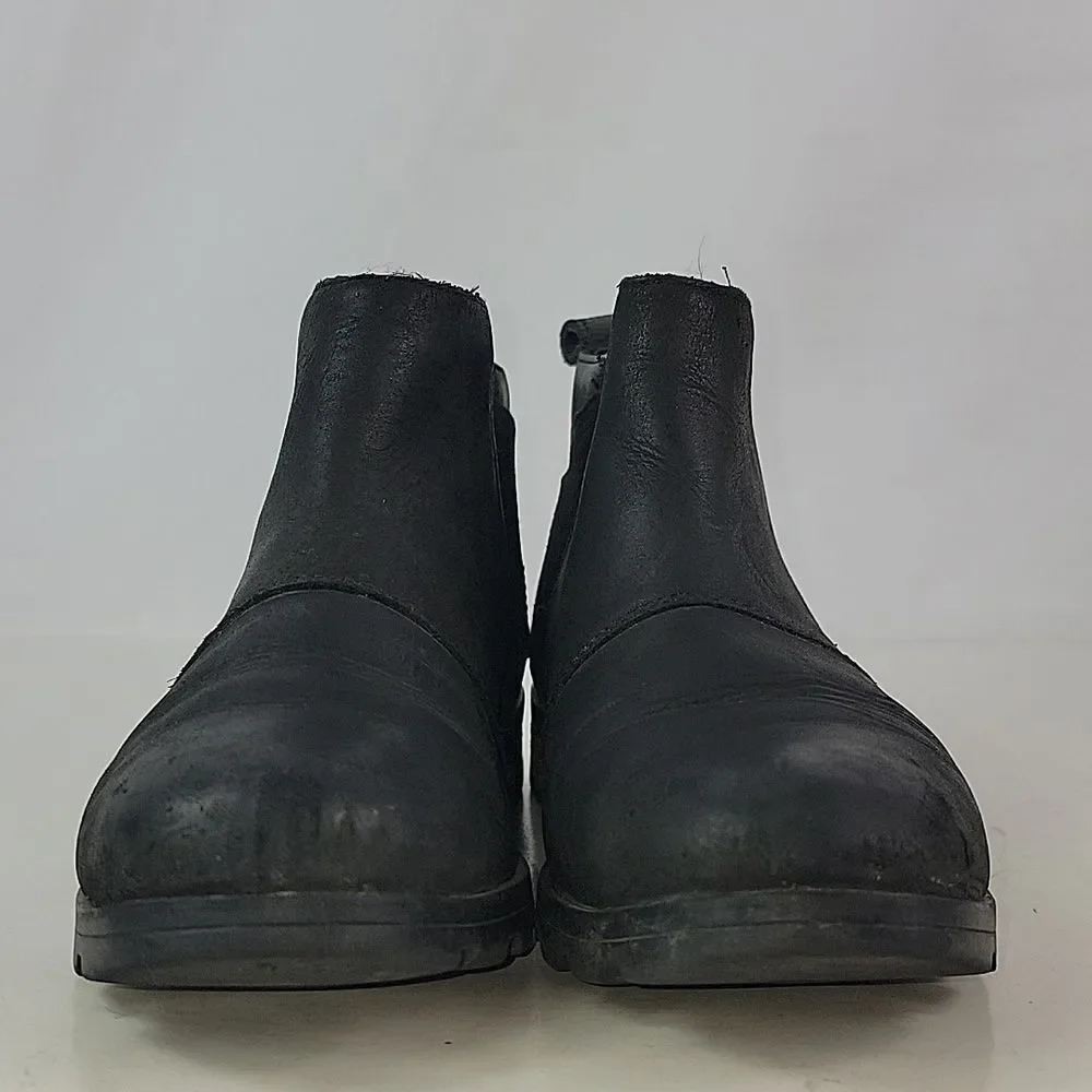 Sorel Emelie Chelsea Black Leather Women's Ankle Boots